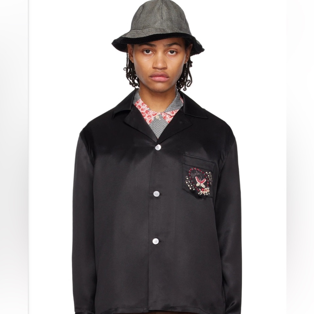 BODE Black Satin Men's Jacket